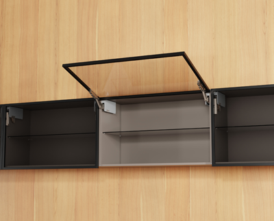 AVENTOS HK top (АВЕНТОС HK top) Blum - поворотный подъемникс алюминиевыми рамками