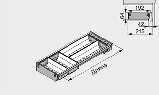 Двухсекционный лоток для приборов оргалайн BI2.