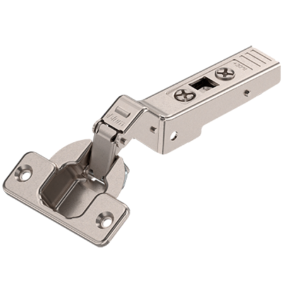 Угловая мебельная петля BLUM накладная  +30°II  (арт. 78A9556.T) без пружины под TIP-ON (открывание нажатием).