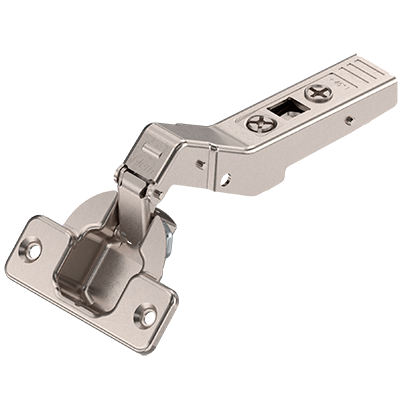 Угловая мебельная петля BLUM полунакладная  +45°I  (арт. 78A9658.T) без пружмны под TIP-ON (открывание нажатием).