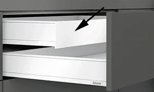 Legrabox pure M, внутренний, высота ящика 91 мм, цвет Белый шелк матовый