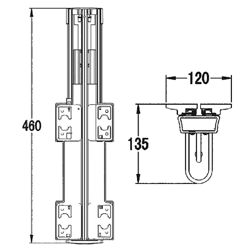 Чертеж выдвижной вешалки GX013 PRESTIGE
