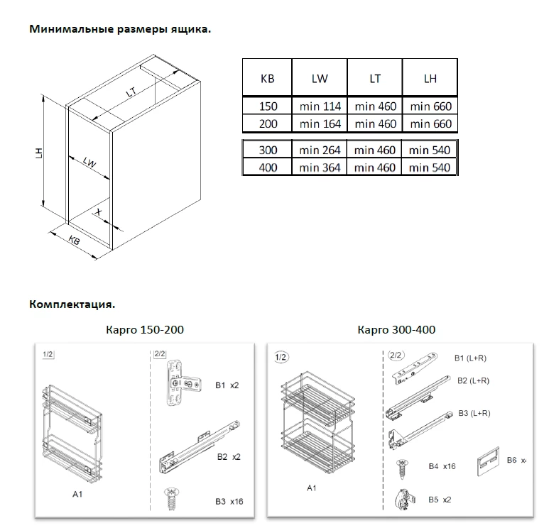 Размеры карго Rejs Multi