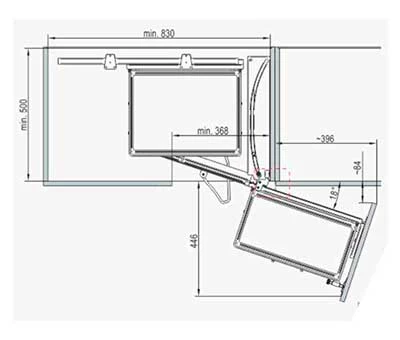 Размеры Волшебного уголка Corner Front Rejs.