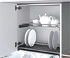 Сушка для посуды SMART2 Anthracite, вид с посудой